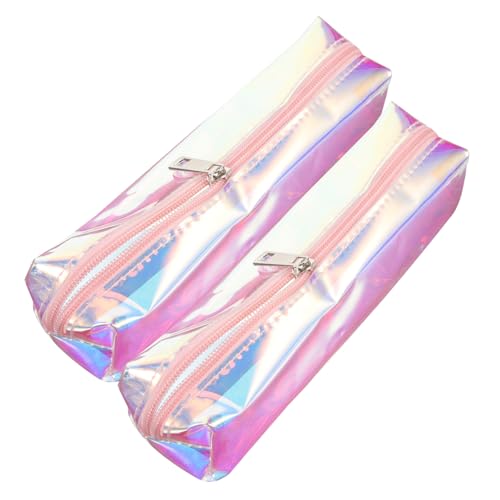 KAILIKETIY 2stücke Tragbare PVC Kosmetiktasche Wasserdichter Stift Und Pinsel-Organizer Für Kosmetik Und Bürobedarf Für Reisen Und Täglichen Gebrauch von KAILIKETIY