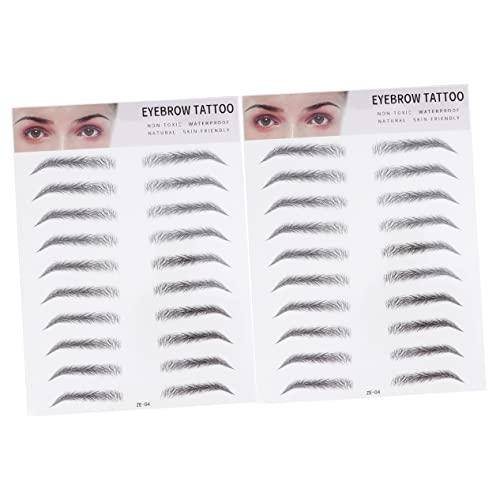 KAILIKETIY 2stücke Künstliche Augenbrauen -imitation Augenbrauen-transfer-sticker Für Männer Und Frauen Schwarz von KAILIKETIY