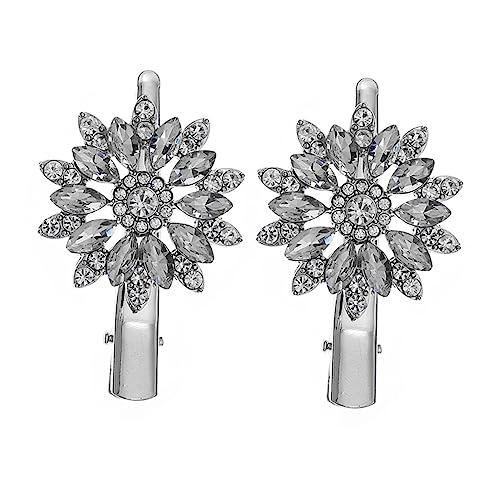 KAILIKETIY 2stücke Elegante Strass Haarspangen Blumige Haarklammern Für Frauen Haaraccessoires Für Parties Und Alltag Passend Zu Verschiedenen Haarfarben Stilen von KAILIKETIY