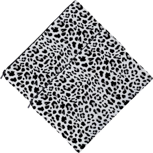 KAILIKETIY Kosmetiktasche Leopard Muster Kleine Reise Make Up Tasche Wasserabweisend Leicht für Damen mit Mehreren Fächern von KAILIKETIY