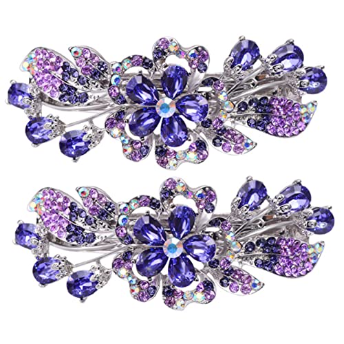 KAILIKETIY 2Stücke Strasssteine Haarspangen für Damen Haarklammern mit Kristallen für Pferdeschwanz und Haarstyling für Hochzeiten Partys von KAILIKETIY