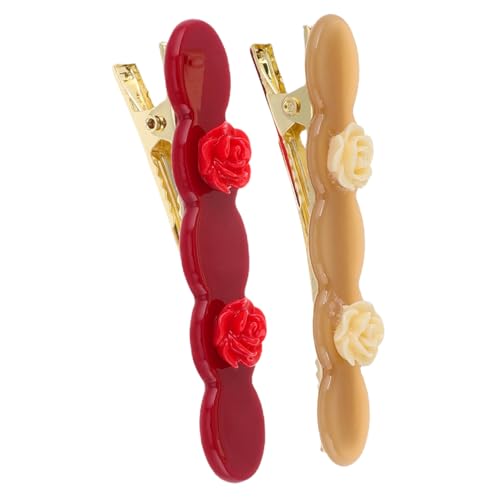 KAILIKETIY 2stücke Acetat Flower Haarklammer Für Damen Bequeme Entenschnabel Clips Für Hochzeiten Und Alltag Stilvolle Haaraccessoires Für Feines Haar von KAILIKETIY