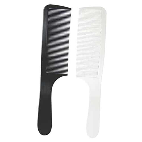 KAILIKETIY 2stücke Haarschneidekamm Für Männer Professioneller Gebogener Friseur Kamm Für Haarschnitt Und Styling Ergonomisches Design Schwarz Und Weiß Für Präzise Frisuren Und von KAILIKETIY