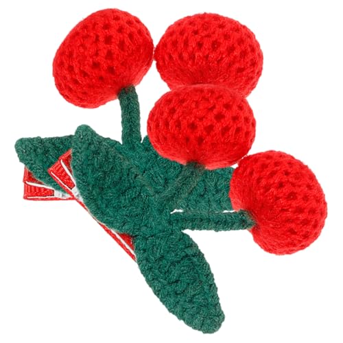 KAILIKETIY 2stücke Haarspangen Für Mädchen Gehäkelte Kirsch-muster Haarschmuck Haarspangen Für Kleine Mädchen Mit Obst-muster Für Frisuren Hochzeit Geburtstag von KAILIKETIY