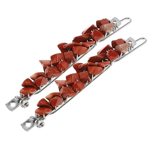 KAILIKETIY 2stücke Bunte Kristall Haarspangen Handgefertigte Damenhaarbänder Aus Natürlichem Kristall Eleganter Haarschmuck Für Frauen Für Alltag Und Besondere Anlässe von KAILIKETIY