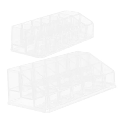 KAILIKETIY 2stücke Lippenstift-organizer Transparenter Aufbewahrungsständer Für Lipgloss Make-up-lippenstift-aufbewahrungsbox Desktop Halter Mit Großem Fassungsvermögen Für Schminktisch von KAILIKETIY