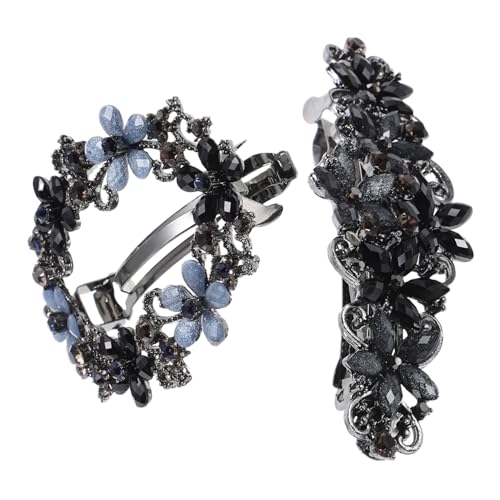 KAILIKETIY 2stücke Metall Haarspangen Mit Strasssteinen Für Damen Kopfschmuck Pferdeschwanz Haarnadel Für Hochzeiten Partys Alltag Gebrauch Schmuck Für Haare von KAILIKETIY