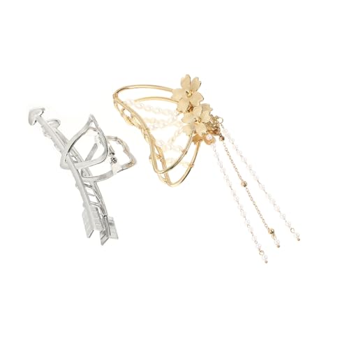 KAILIKETIY 2stücke Großes Retro-haar-accessoire Perlen-haarklammern Haar-clips Für Damen Robust Und Rutschfest Für Verschiedene Frisuren Und Anlässe Tragbar Und Leicht Nicht Schädigend von KAILIKETIY