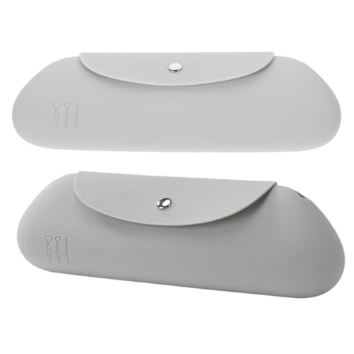 KAILIKETIY 2stücke Silikon Makeup Pinsel Aufbewahrungstasche Reise Kosmetik Organizer Mit Druckverschluss Für Frauen Und Mädchen Und Leicht Und Tragbar von KAILIKETIY