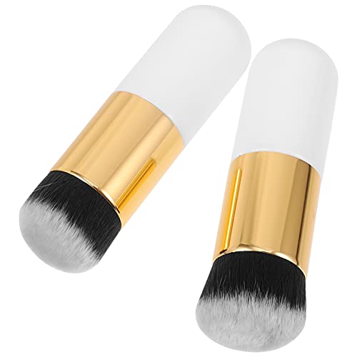 KAILIKETIY 2stücke Teiliges Make-up Pinselset Für Flüssige Foundation Hochdichte Gesichtsbürsten Zum Verblenden Von Cremes Und Pudern Für Frauen von KAILIKETIY