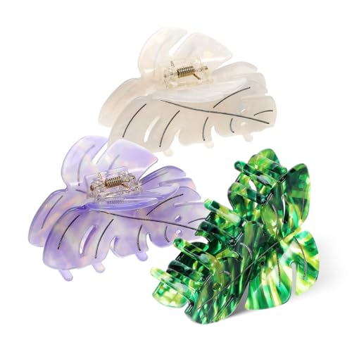 KAILIKETIY 3stücke Haarspangen Mit Starkem Halt Aus Acetat Accessoires Für Damen Und Mädchen Haarklammern Für Dünnes Und Dickes Haar Haarschmuck Für Lässige Und Formelle Outfits von KAILIKETIY