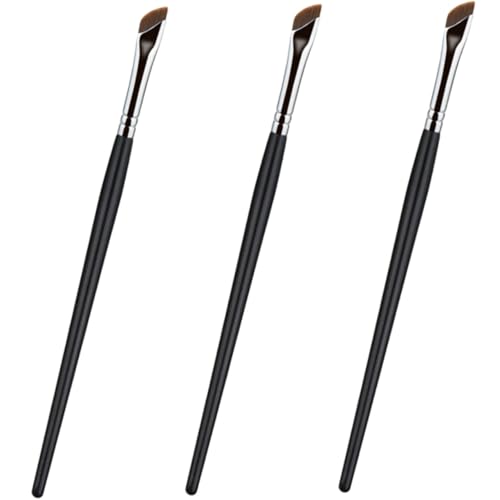 KAILIKETIY 3 Stück Teiliges Augen make up Pinselset Präzise Eyeliner Pinsel Flach Concealer Pinsel Augenbrauenbürste Flexibel für Professionelle und Anfänger für Zuhause und Reisen von KAILIKETIY