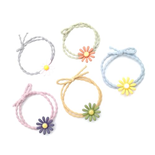 KAILIKETIY 30 Stück Teiliges Daisy Haargummis mit Starkem Bunte Elastische Ponytail Haarschleifen für Frauen und Mädchen Farbenfrohe Haarschmuck Accessoires für Alltag und von KAILIKETIY