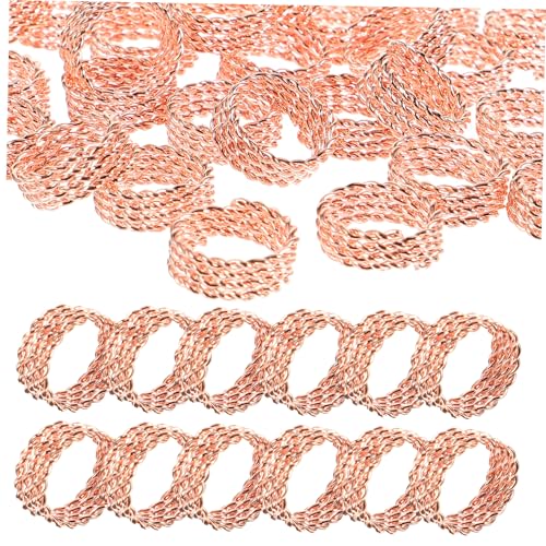 KAILIKETIY 30 Stück Teiliges Metall Dreadlocks Haarmanschetten Filigrane Röhren Roségold für Zöpfe und Flechtfrisuren Mädchen Frauen Langlebig und Rostfrei von KAILIKETIY