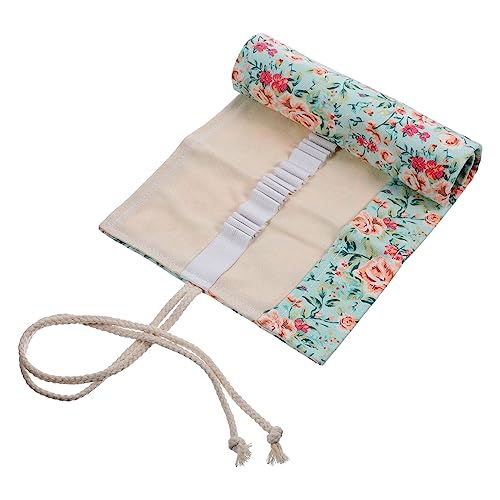 KAILIKETIY Tragbare Bleistift Rolltasche Canvas Große Stiftverpackung für Künstler Stiftehalter mit Schutzfunktion für Reisen und Büro von KAILIKETIY
