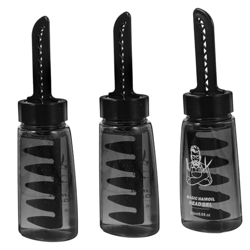 KAILIKETIY 3Stücke Nachfüllbare Haargelbehälter mit Praktische Applikatorflaschen für Herren Haarstyling Langlebig und Leicht für Friseure und Stylisten von KAILIKETIY