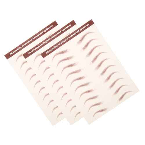 KAILIKETIY 3blätter Augenbrauen Aufkleber Wasserfest Braun Simulation Augenbrauen Make-up Transfer Aufkleber Kit Sticker Für Formgebung Zubehör von KAILIKETIY