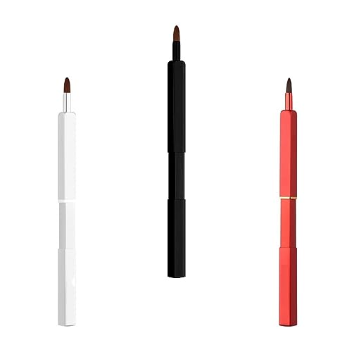 KAILIKETIY Kosmetikpinsel-set 3-in-1 Lippenpinsel Bionische Wolle Bequem Einfach Zu Verwendendes Make-up-pinsel-set Schwarz von KAILIKETIY