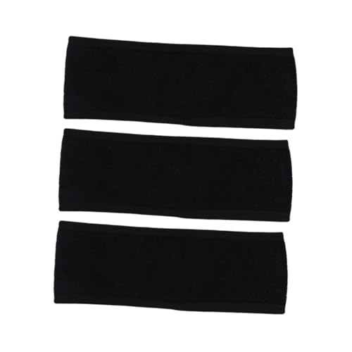 KAILIKETIY 3stücke Verstellbare Haargummis Für Damen Praktische Makeup-entferner Und Waschhaarbänder Schwarz Für Bad Und Alltag Für Gesichtsreinigung Und Frisurenstyling von KAILIKETIY