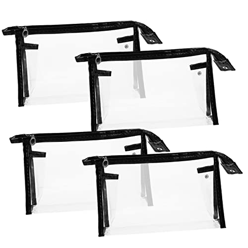 KAILIKETIY 4 Stck Transparente Kosmetiktasche Teiliges wasserdichte Make Up Organizer Tasche mit Reißverschluss Leichte Portable Kulturtasche für Reisen Business Camping und Alltag von KAILIKETIY