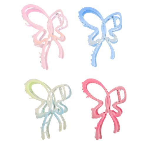 KAILIKETIY 4 Stück Große Metall Haarklammern Farbverlauf Haarspangen für Damen Stark Haltend Stylische Haar Krallen Clips für Alltag und Besondere Anlässe in Blau Grün Rosa von KAILIKETIY