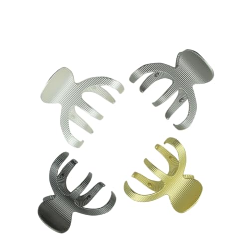 KAILIKETIY 4 Stück Haarklammern aus Legierung Große Rutschfeste Haarspangen für Damen und Mädchen Vielseitige Haaraccessoires in Gold und Silber pro Farbe von KAILIKETIY