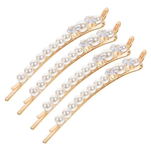 KAILIKETIY 4 Stück Teiliges Perlen haarnadeln mit Strass Modische Haarschmuck accessoires für Damen Dekorative Haarspangen mit Festsitz für Hochzeit Party und Alltag von KAILIKETIY