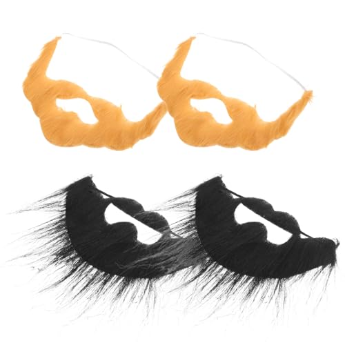 KAILIKETIY 4stücke Simulierte Für Halloween Party Requisiten Cosplay Maskerade Zubehör Vorgefertigte Bartmaskerade Für Kostümparty Und Urlaub von KAILIKETIY