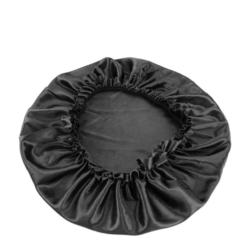 KAILIKETIY 4 Stück Teiliges Seiden Spitzen Schlafhauben Runde Beauty Haarkappen für Damen Bequem Haarschonend Modisch Erhältlich in Schwarz und Silber für Nacht und Salongebrauch von KAILIKETIY