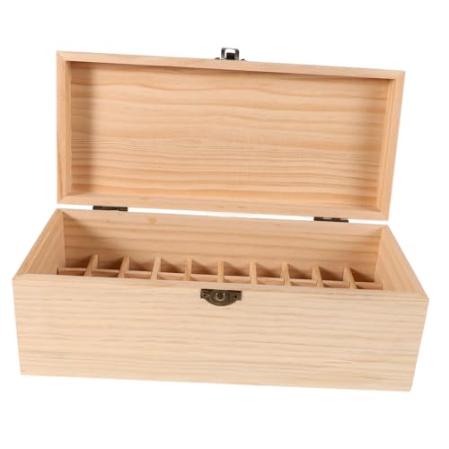 KAILIKETIY 40gitter Holzbox Für Ätherische Öle Mit Fächern Aufbewahrungsbox Aus Kiefernholz Für Ölflaschen Organizer Für Ätherische Öle Und Duftöle Präsentationsbehälter Für Home KAILIKETIY 40gitter Holzbox Für Ätherische Öle Mit Fächern Aufbewahrungsbox Aus Kiefernholz Für Ölflaschen Organizer Für Ätherische Öle Und Duftöle Präsentationsbehälter Für Home von KAILIKETIY