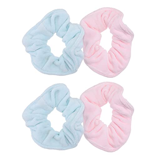 KAILIKETIY 4stücke Mikrofaser Scrunchies Für Frauen Elastische Haargummis Saugfähig Für Haartrocknung Geeignet Für Haartypen Schnell Trocknend von KAILIKETIY