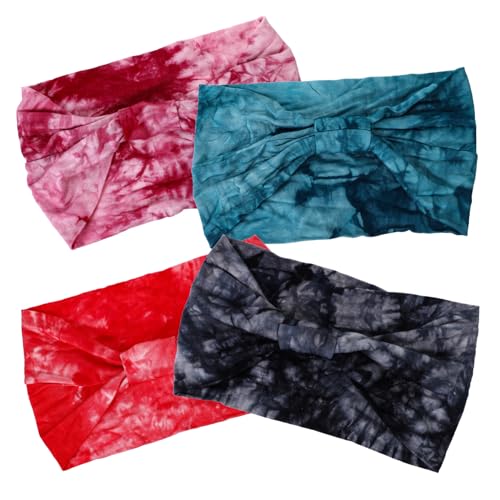 KAILIKETIY 4stücke Stirnbänder Für Damen Elastische Haarbänder Mit Knoten Atmungsaktive Sport-stirnbänder Für Yoga Und Training Bequeme Kopfbedeckungen von KAILIKETIY