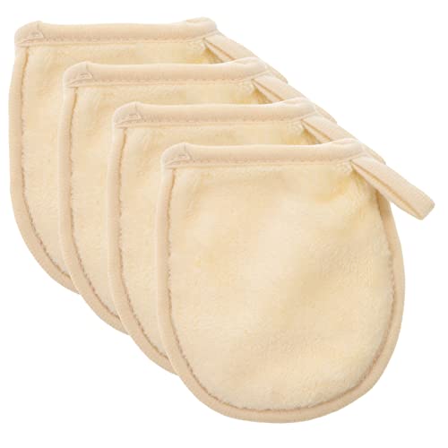 KAILIKETIY 4Stücke Gesichtsreinigungshandschuhe Make Up Entferner Puff aus Hochwertigem Material Waschbar und Wiederverwendbar für Sanfte und Entfernung von Kosmetik von KAILIKETIY