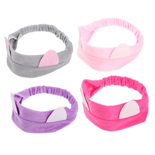 KAILIKETIY 4stücke Katzenohren Haarbänder Hasenohren Hairlace Makeup Stirnbänder Kosmetik Kopftücher Für Party Sport Yoga Und Alltag Haaraccessoires von KAILIKETIY