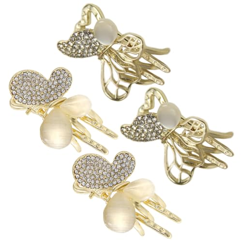 KAILIKETIY 4 Stücke Schmetterling Haarspangen Kleine Krokodilklemmen mit Strass für Damen Haarschmuck für Hochzeiten und Partys von KAILIKETIY