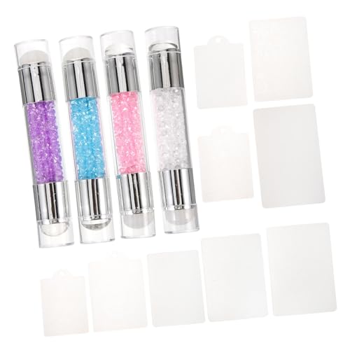 KAILIKETIY 4sätze Nageldesign-stempel Doppelkopf Maniküre-siegel Nagelkunst-werkzeug Mit Schaber Für Diy-nageldesign von KAILIKETIY