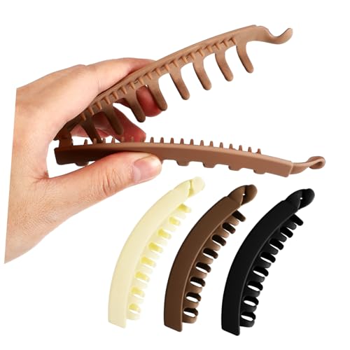 KAILIKETIY 4stücke Bananenclips Für Haare Haarklammerclips Pferdeschwanzhalter Haarspangen Damen Und Mädchen Für Dickes Haar Haarschmuck Haarstyling-clips von KAILIKETIY