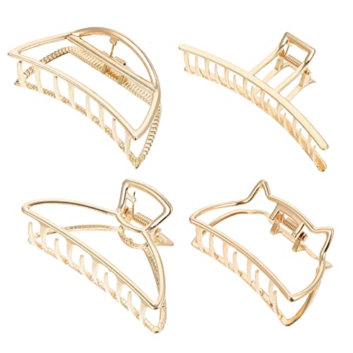 KAILIKETIY 4stücke Haarklammer Metall -legierung Haar Klaue Clip Zähne Klemme Pferdeschwanz Halter Für Frauen von KAILIKETIY
