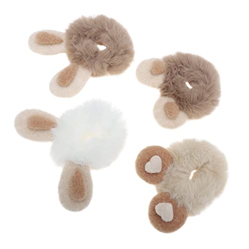 KAILIKETIY 4stücke Kaninchen Ohr Haarschmuck Für Mädchen Modisches Haarspange Dekoratives Haarband Bequemer Pferdeschwanzhalter Für Verschiedene Anlässe von KAILIKETIY