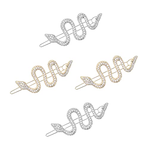 KAILIKETIY Schlangenförmige Haarspangen 4 Stücke Legierung Haar Clips für Mädchen Kopfschmuck für Design für Friseure und Besondere Anlässe Leicht und Tragbar von KAILIKETIY