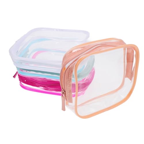 KAILIKETIY 4stücke Transparente Kulturtasche Mit Reißverschluss Reisetasche Für Make-up Und Kosmetika Organizer-Tasche Für Damen Tragbar Und Wiederverwendbar Für Reisen Und Tägliche von KAILIKETIY
