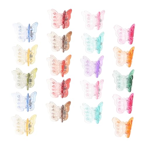 KAILIKETIY 50 Stück Kleine Schmetterling Haarspangen Bunte Mini Haarklammern für Mädchen und Frauen Robuste Kunststoff Clips in Verschiedenen Farben für Dickes Haar und Vielseitige Frisuren von KAILIKETIY