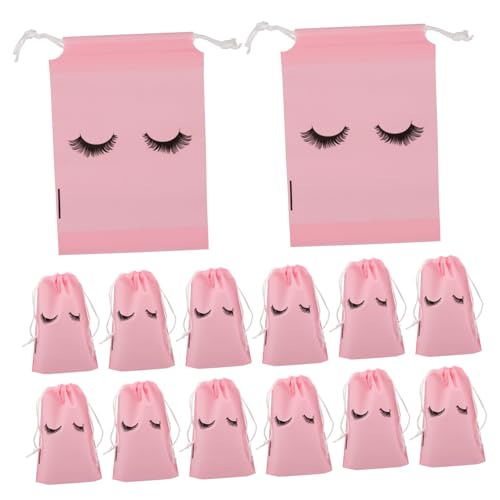 KAILIKETIY 50stücke Reise Kosmetiktasche Mit Zugband Elegante Matte Aufbewahrung Für Wimpern Make-up Und Beauty-Accessoires Für Frauen Und Mädchen von KAILIKETIY