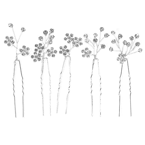 KAILIKETIY 5Stücke Braut Haarnadeln mit Strass U Form Hochzeits Haarschmuck für Damen Eleganter Kopfschmuck für Hochzeit Abschlussball und Besondere Anlässe von KAILIKETIY