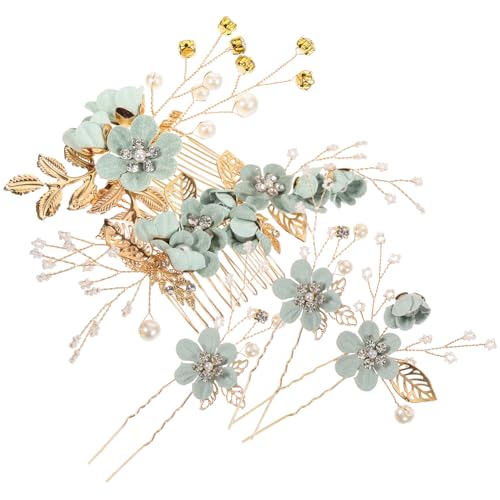 KAILIKETIY 5-teiliges Haar-accessoire-set Für Die Hochzeit Braut-kopfschmuck Grüner Strass Haarkamm Für Frauen Brautjungfern KAILIKETIY 5-teiliges Haar-accessoire-set Für Die Hochzeit Braut-kopfschmuck Grüner Strass Haarkamm Für Frauen Brautjungfern von KAILIKETIY