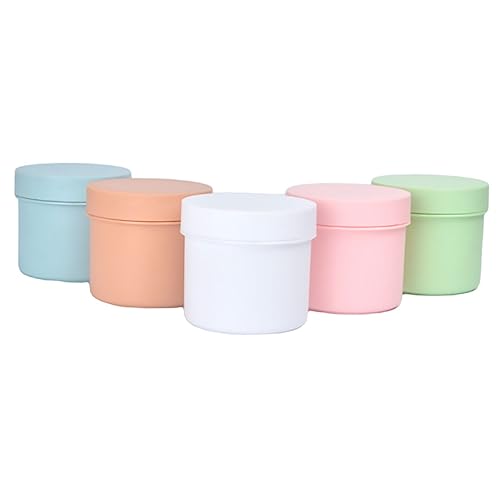 KAILIKETIY 5stücke Kosmetische Aufbewahrungsboxen Tragbarer Organizer Für Creme Maske Und Puder Farbige Auslaufsichere Tiegel Für Hautpflege Und Make-up Für Reisen Und Zuhause von KAILIKETIY