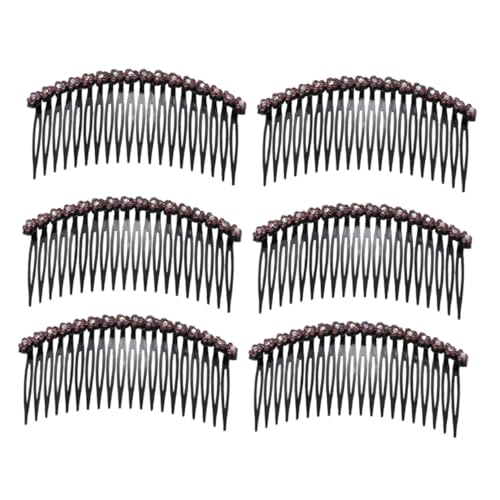 KAILIKETIY 6 Stück Haarkämme mit Funkelnden Strasssteinen Französischer Twist Haarkamm für Damen Dekorative Haarklammer für Hochzeit und Besondere Anlässe Vintage Stil Einfaches Styling von KAILIKETIY
