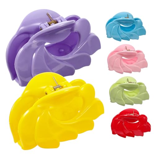 KAILIKETIY 6 Stück Klassische Haarklammern Mittlere Haarspangen für Damen Elegante Leichte Haarfixierung für Alltag Party Waschen und Makeup Rutschfest und Vielseitig Einsetzbar von KAILIKETIY