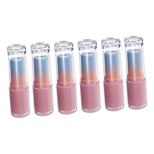 KAILIKETIY 6 Stück Leere Lippenstift Rohre Farbverlauf Lippenstiftbehälter Wiederverwendbare Selbstgemacht Lip Balm Tuben Transparent Und Tragbar Für Kosmetiktasche von KAILIKETIY