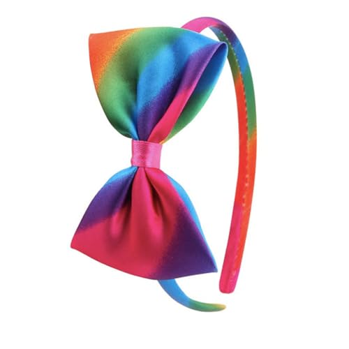 KAILIKETIY 6 Stück Teiliges Regenbogen Haarreif für Mädchen Weiche Schleifen Stirnbänder Bequeme Langlebige Haarschmuck für Kindergeburtstag Fotoshootings und Alltag von KAILIKETIY